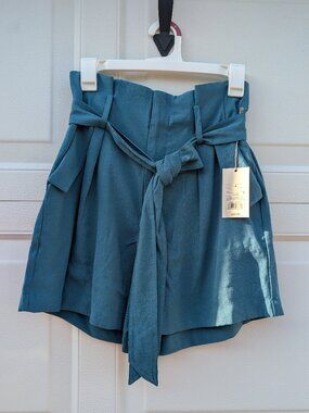 NWT-Teal Dressy shorts with pockets-Size 4